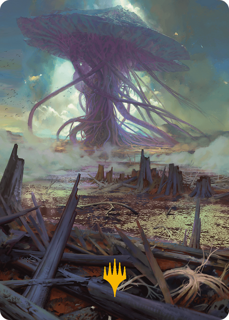 Swamp Art Card (Gold-Stamped Planeswalker Symbol) [Modern Horizons 3 Art Series] | Dragon's Lair Comics and Fantasy Houston TX