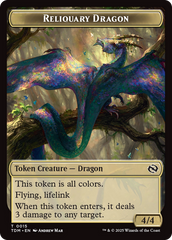 Reliquary Dragon // Dragon (0011) Double-Sided Token [Tarkir: Dragonstorm Tokens] | Dragon's Lair Comics and Fantasy Houston TX