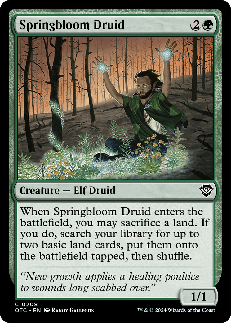 Springbloom Druid [Outlaws of Thunder Junction Commander] | Dragon's Lair Comics and Fantasy Houston TX