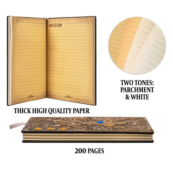 QMDirect 3D Faux-Leather Notebook / Journal - Gold Phoenix | Dragon's Lair Comics and Fantasy Houston TX