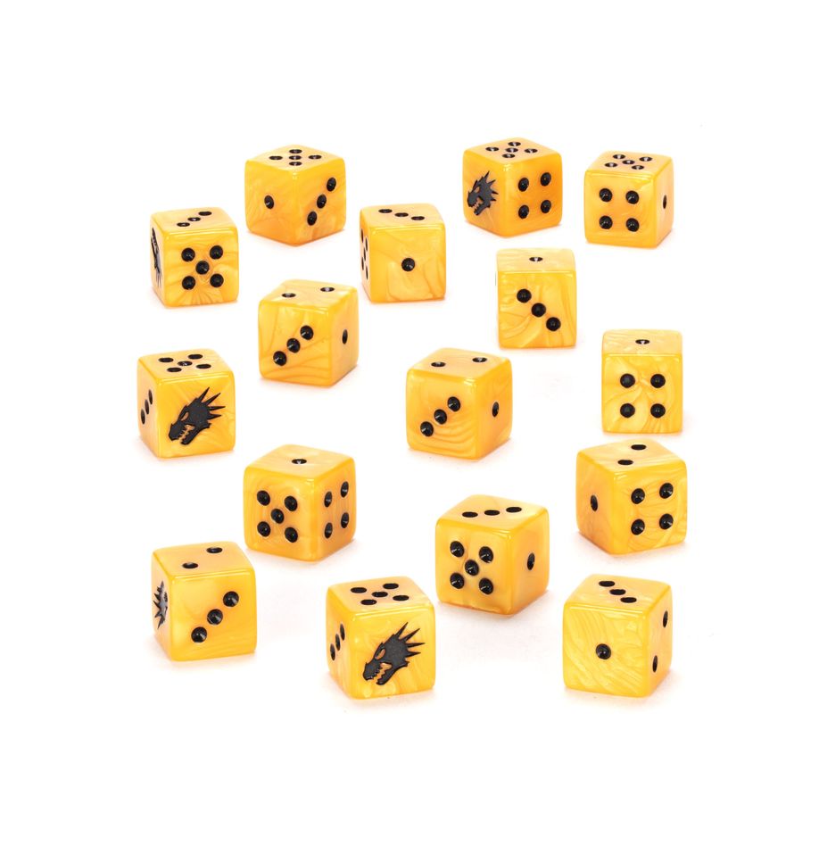Warhammer 40k: Salamanders Dice Set | Dragon's Lair Comics and Fantasy Houston TX