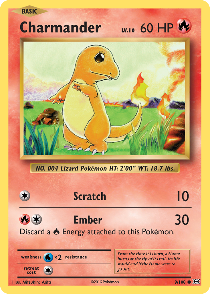 Charmander (9/108) (Toys R Us Promo) [XY: Evolutions] | Odin's Place