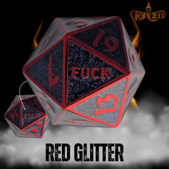 Forged Gaming: F*ck Yeah D20 Metal RPG Dice | Dragon's Lair Comics and Fantasy Houston TX