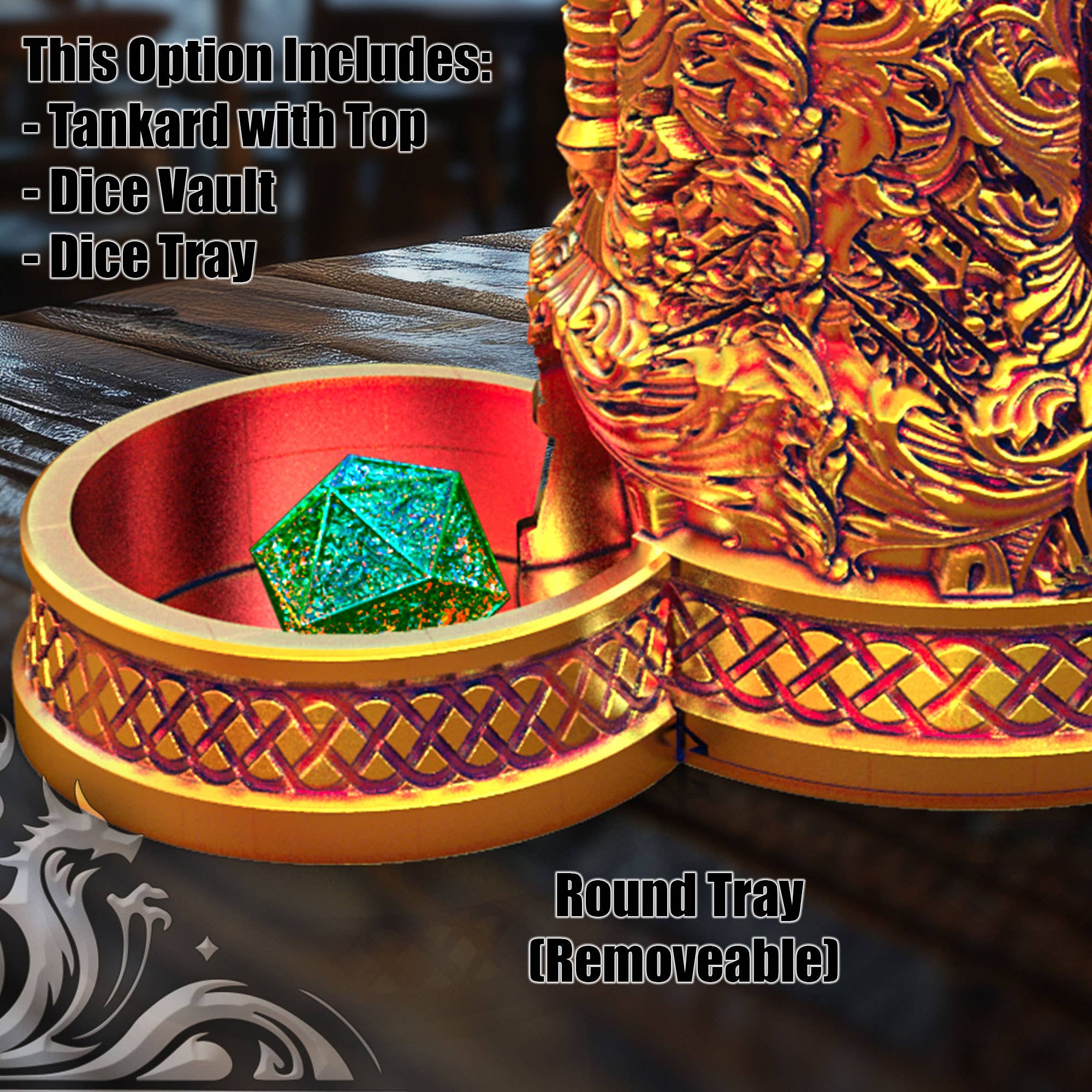 Wizard 12oz Dice Tower Tankard | TTRPG, D&D, Daggerheart | Dragon's Lair Comics and Fantasy Houston TX