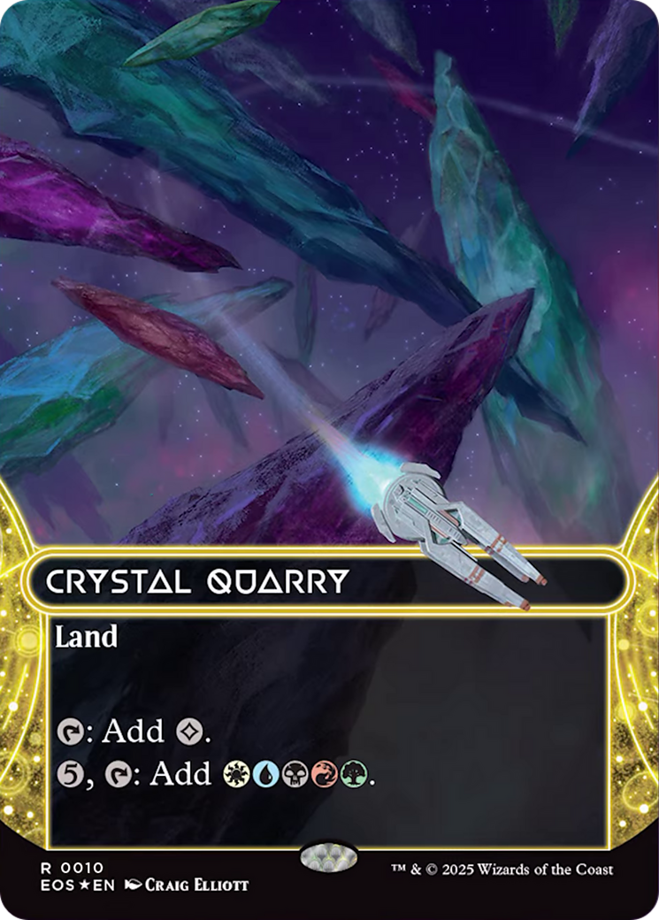 Crystal Quarry (0010) (Borderless) [Edge of Eternities: Stellar Sights] | Dragon's Lair Comics and Fantasy Houston TX