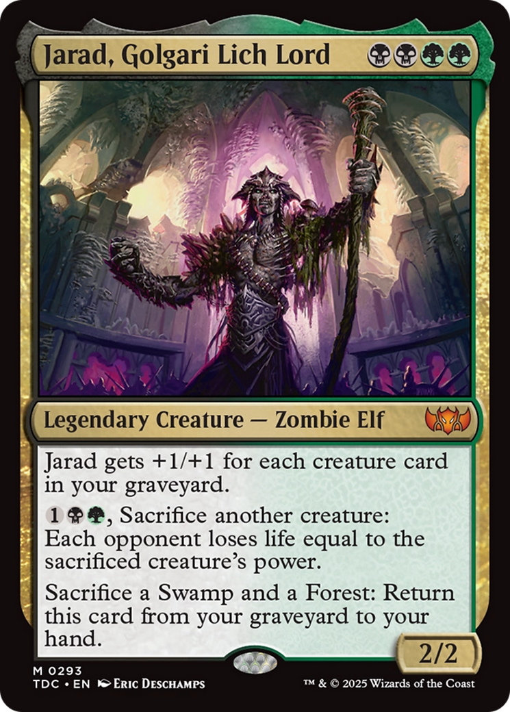 Jarad, Golgari Lich Lord [Tarkir: Dragonstorm Commander] | Dragon's Lair Comics and Fantasy Houston TX