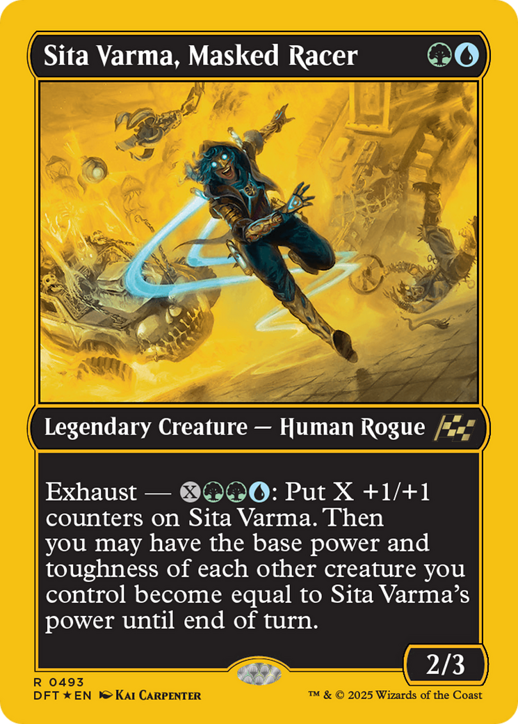 Sita Varma, Masked Racer (First-Place Foil) [Aetherdrift] | Dragon's Lair Comics and Fantasy Houston TX