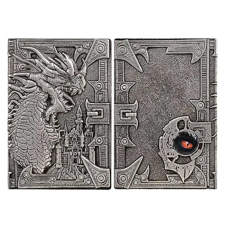 QMDirect 3D Faux-Leather Notebook / Journal - Silver Dragon | Dragon's Lair Comics and Fantasy Houston TX