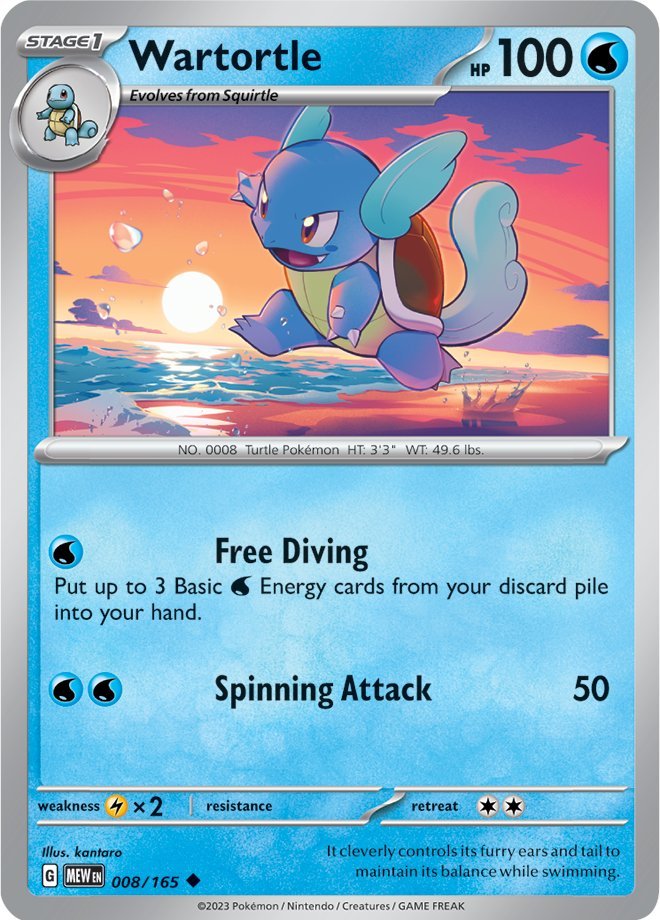 Wartortle (008/165) [Scarlet & Violet 151] | Dragon's Lair Comics and Fantasy Houston TX