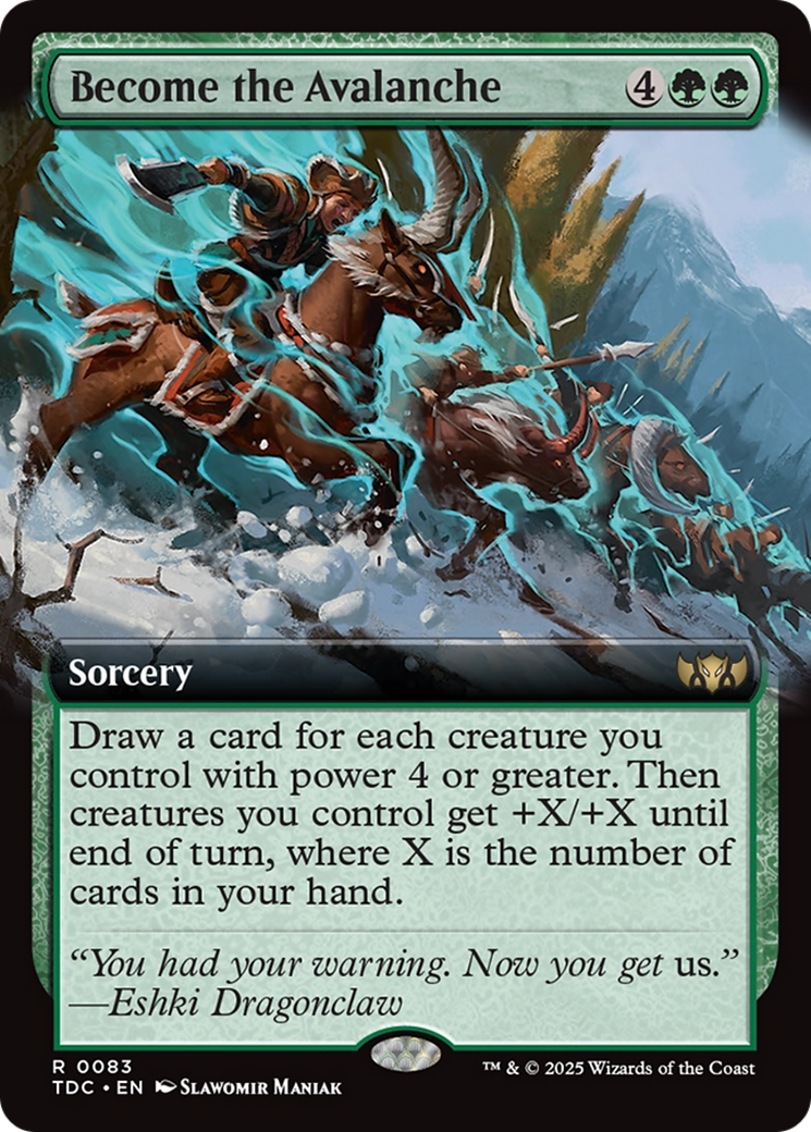 Become the Avalanche (Extended Art) [Tarkir: Dragonstorm Commander] | Dragon's Lair Comics and Fantasy Houston TX