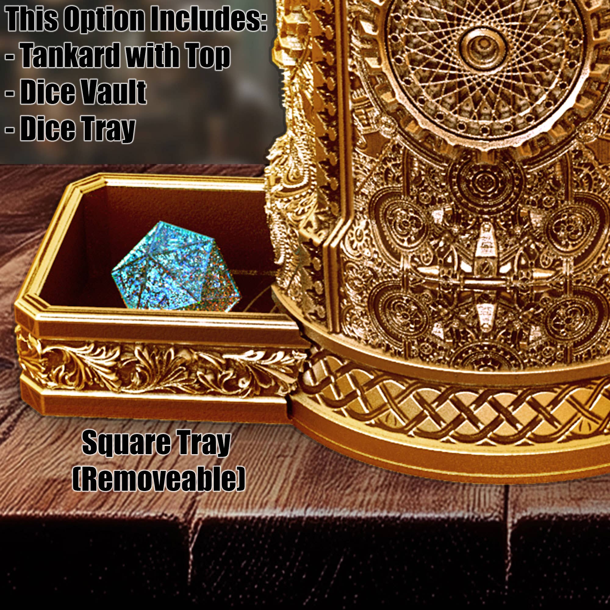 Wizard 12oz Dice Tower Tankard | TTRPG, D&D, Daggerheart | Dragon's Lair Comics and Fantasy Houston TX