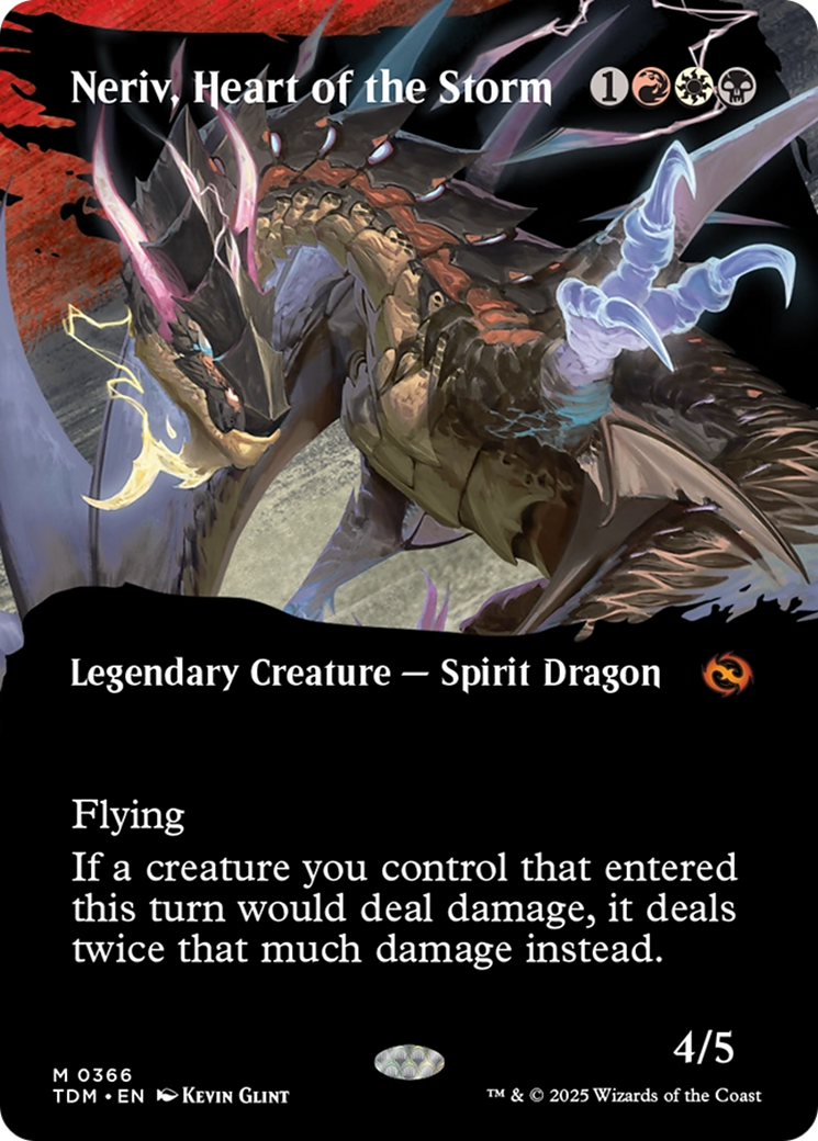 Neriv, Heart of the Storm (Borderless) [Tarkir: Dragonstorm] | Dragon's Lair Comics and Fantasy Houston TX