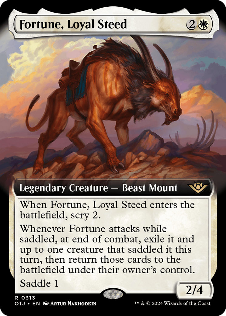 Fortune, Loyal Steed (Extended Art) [Outlaws of Thunder Junction] | Dragon's Lair Comics and Fantasy Houston TX