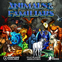 Arcknight - Flat Plastic Minis: Animals & Familiars (62 pc) | Odin's Place