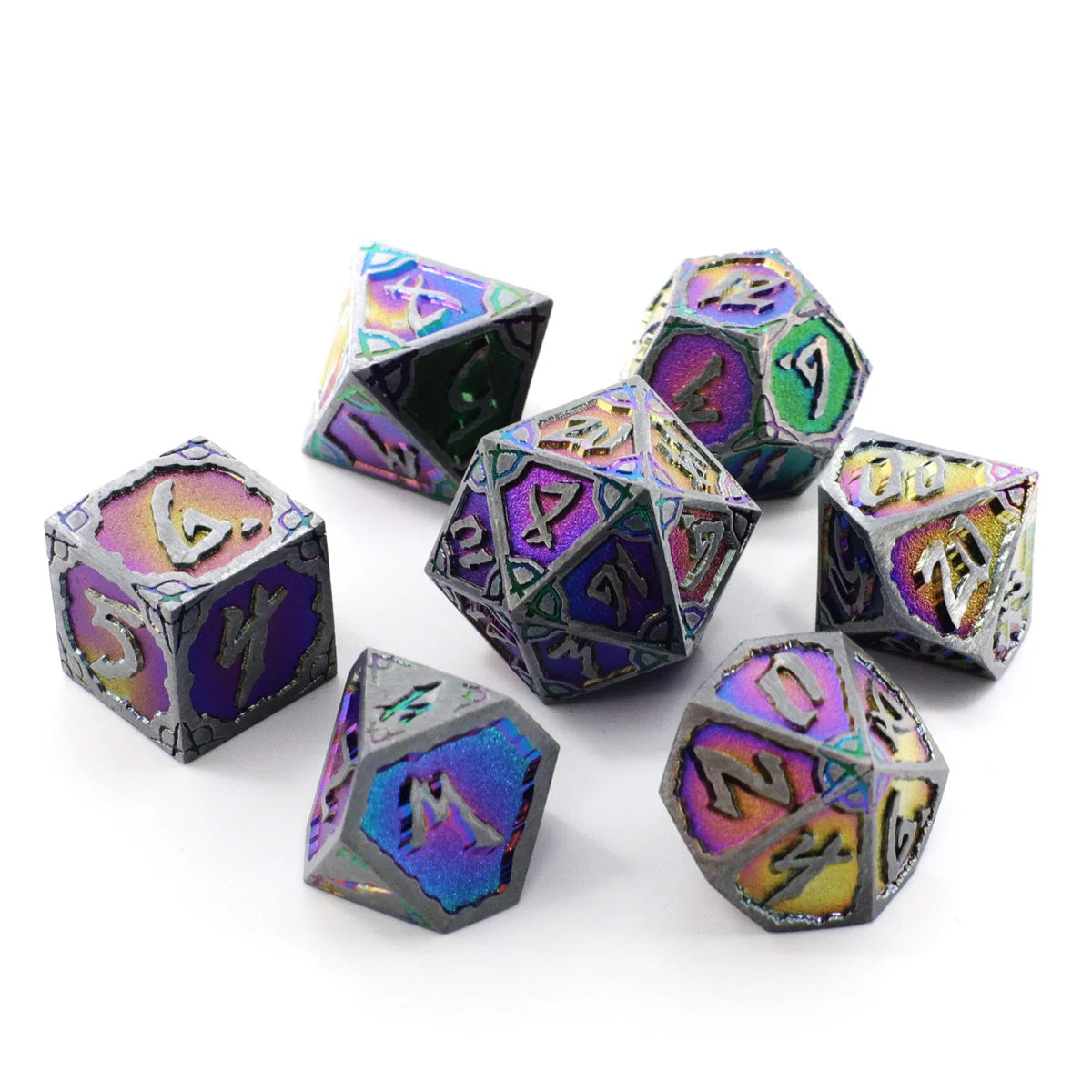 Die Hard Dice: Metal Dice: 7pc Poly Set: Arcane Hexbreaker | Odin's Place