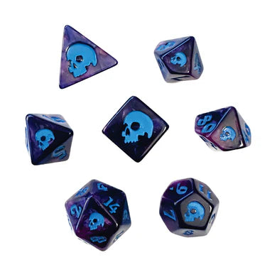 Black Oak Workshop Black Death Dreadgloom Poly 7 Dice Set | Odin's Place