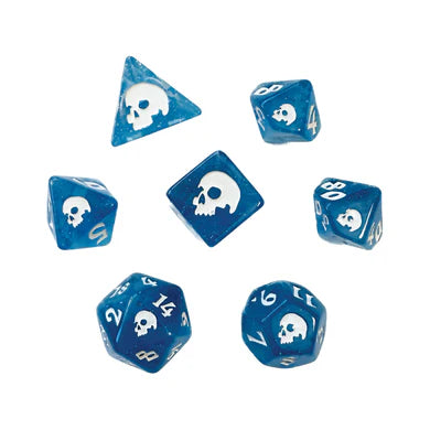 Black Oak Workshop Black Death Frostplague Poly 7 Dice Set | Odin's Place