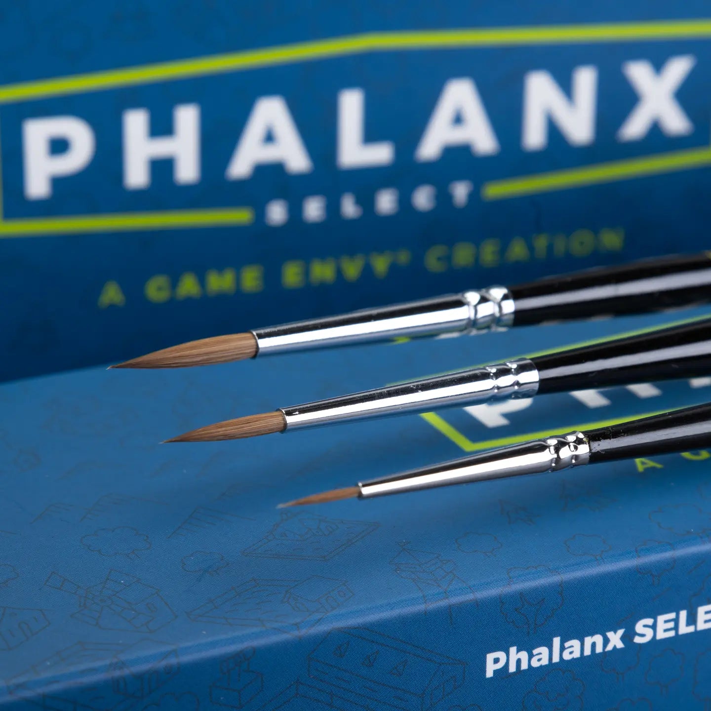Game Envy Phalanx SELECT Kolinsky Sable 5-Brush Set | Dragon's Lair Comics and Fantasy Houston TX