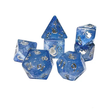 Black Oak Kitty Clacks Cosmo Poly 7 Dice Set | Odin's Place
