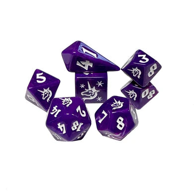 Black Oak Workshop Unicorn Poly 7 Dice Set | Odin's Place