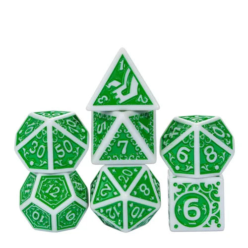 Foam Brain Motif: Budding Clarity Poly 7 Dice Set | Odin's Place