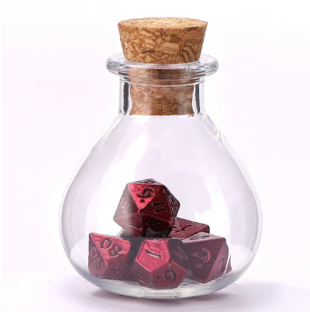 HYMGHO Unseelie Mini Metal RPG Dice Set - Red | Dragon's Lair Comics and Fantasy Houston TX