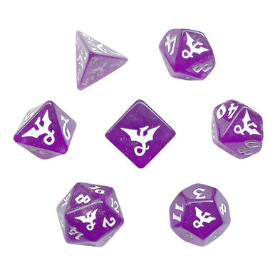 Black Oak Dragon Violet Poly 7 Dice Set | Odin's Place