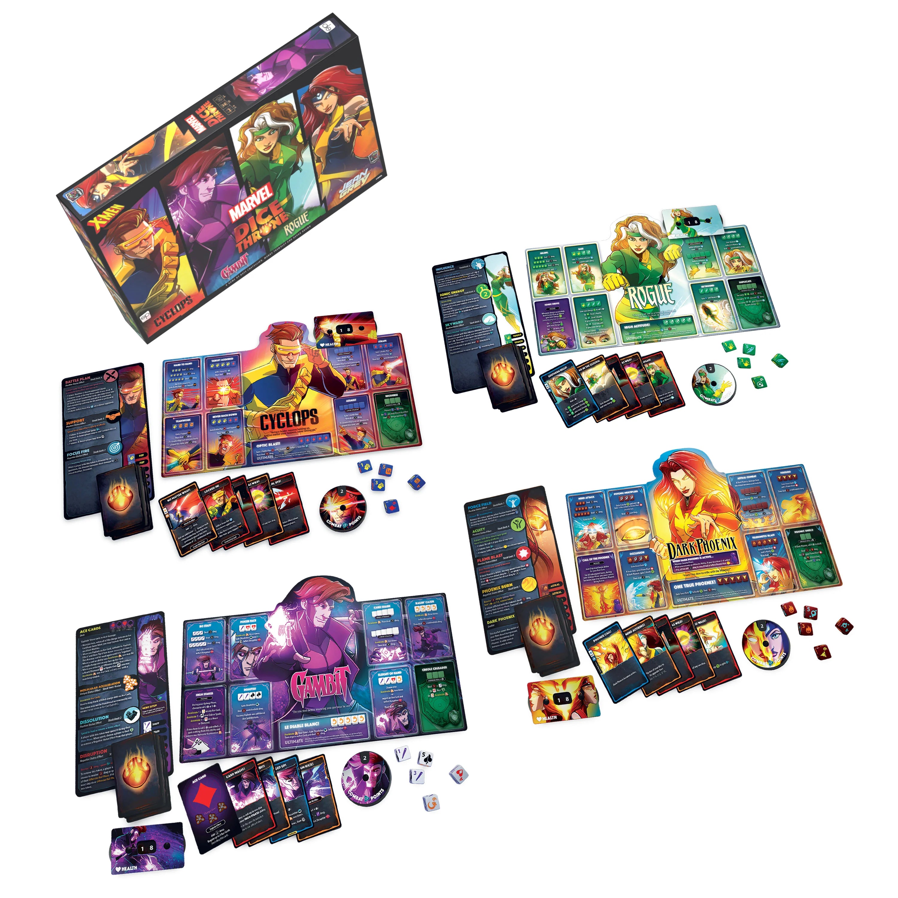 Marvel Dice Throne: X-Men Box 2 Lovers (Cyclops, Jean Grey, Gambit, and Rogue) | Dragon's Lair Comics and Fantasy Houston TX