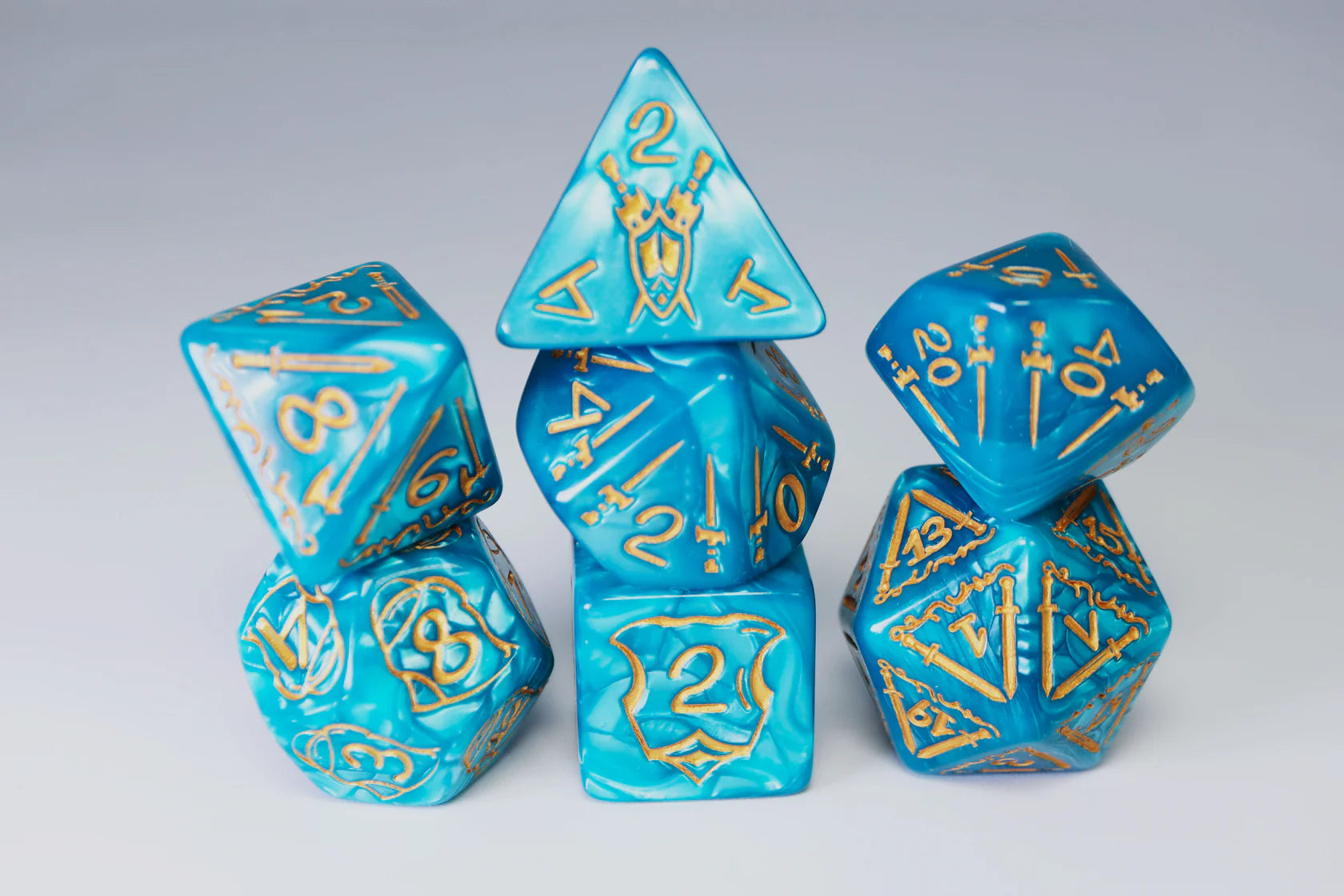 Foam Brain: Queen's Armory: Aquatic - 25mm RPG Dice Set | Odin's Place