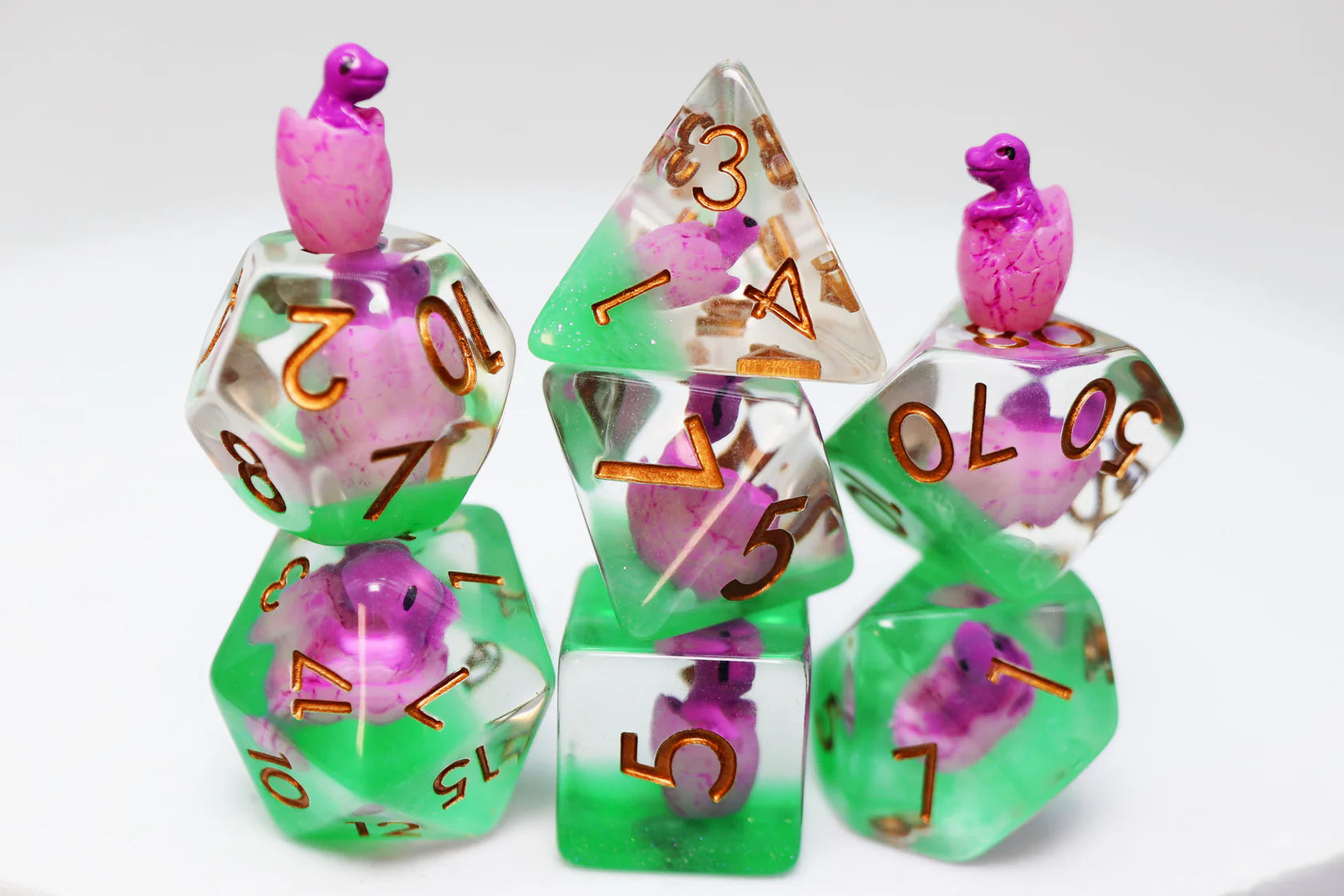 Foam Brain Enchanted Dragon Hatchlings Poly 7 Dice Set | Odin's Place