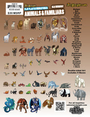 Arcknight - Flat Plastic Minis: Animals & Familiars (62 pc) | Odin's Place