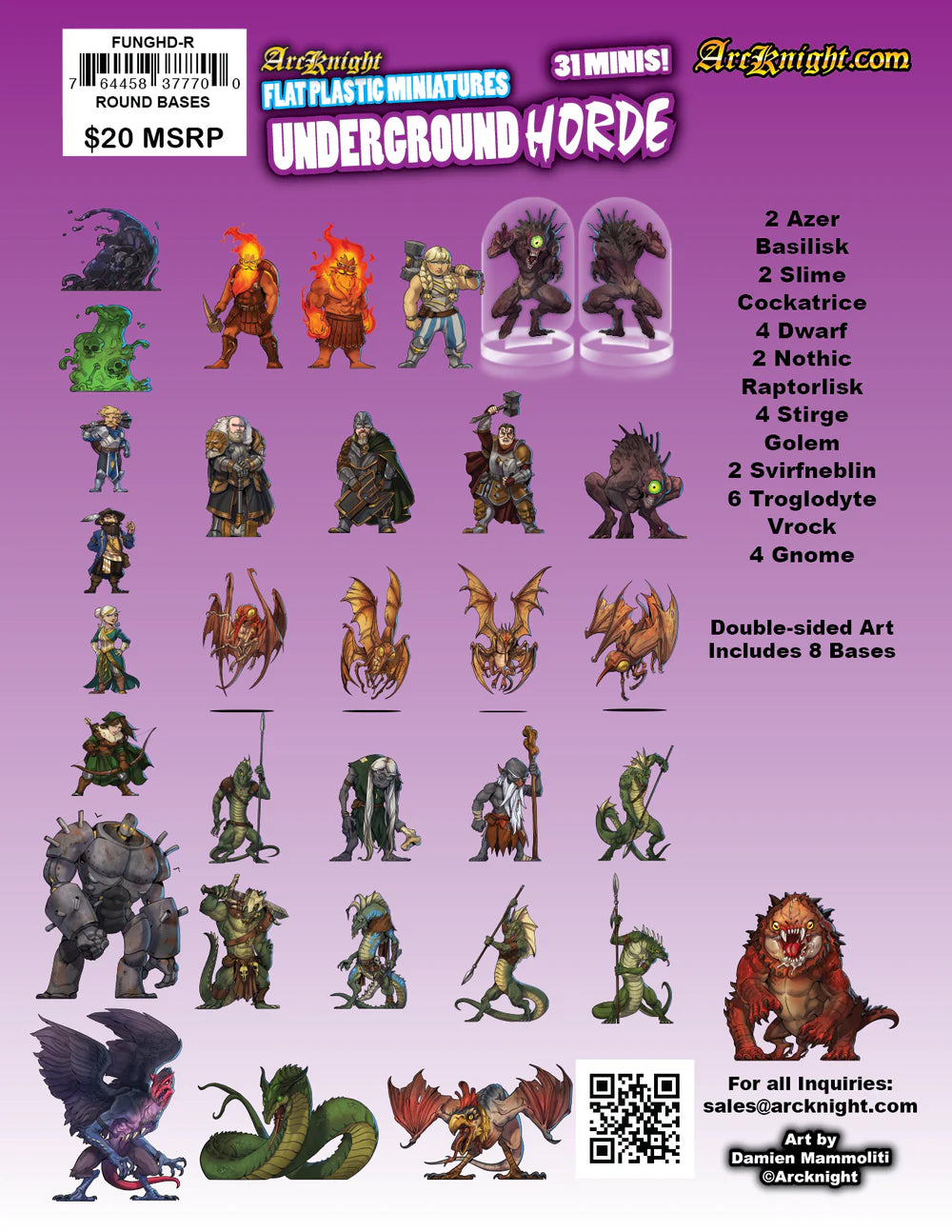 Arcknight - Flat Plastic Minis: Underground Horde (31 pc) | Odin's Place