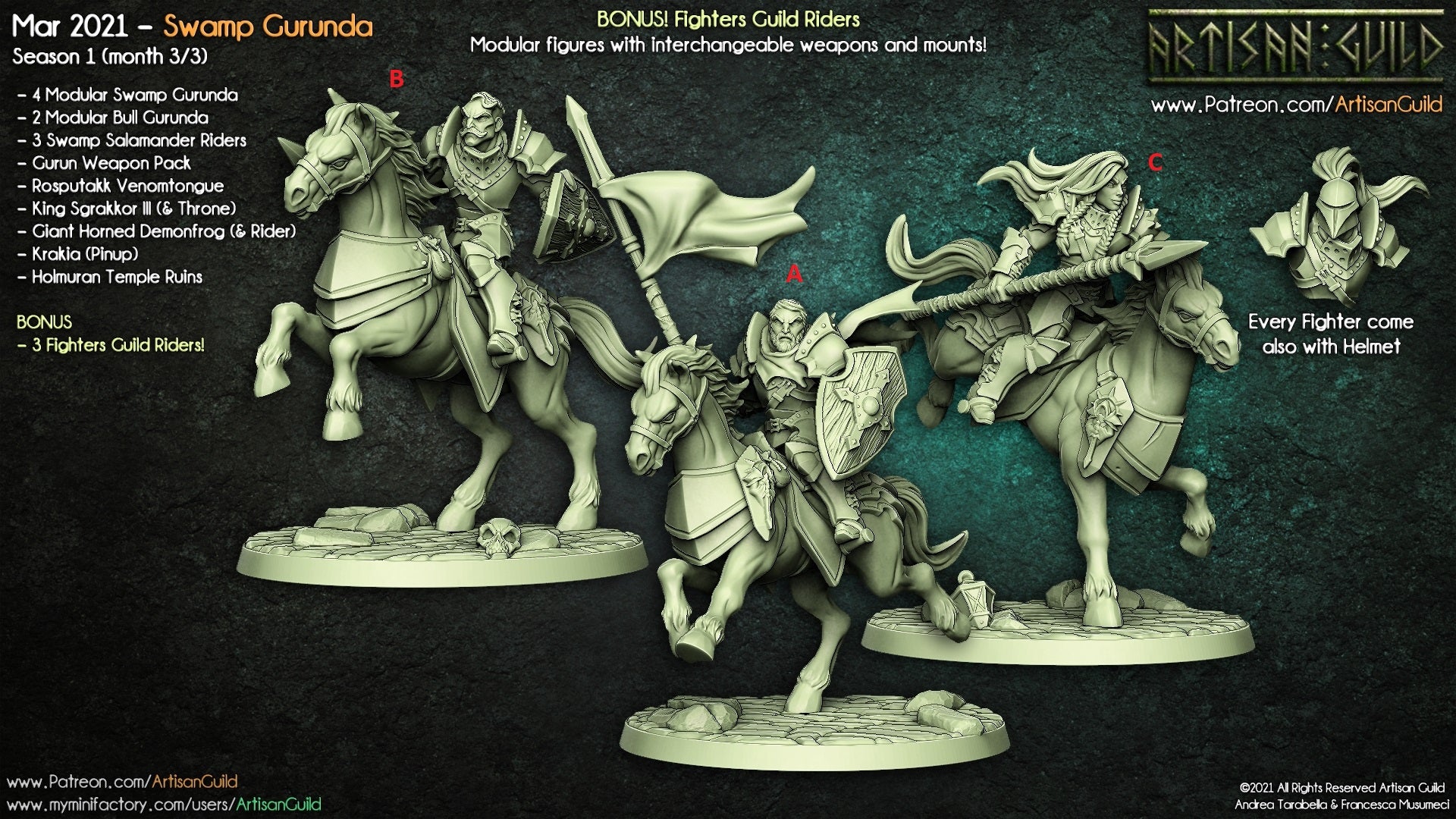 Dragon's Lair Printed Mini: Fighters Guild Riders Set | Odin's Place