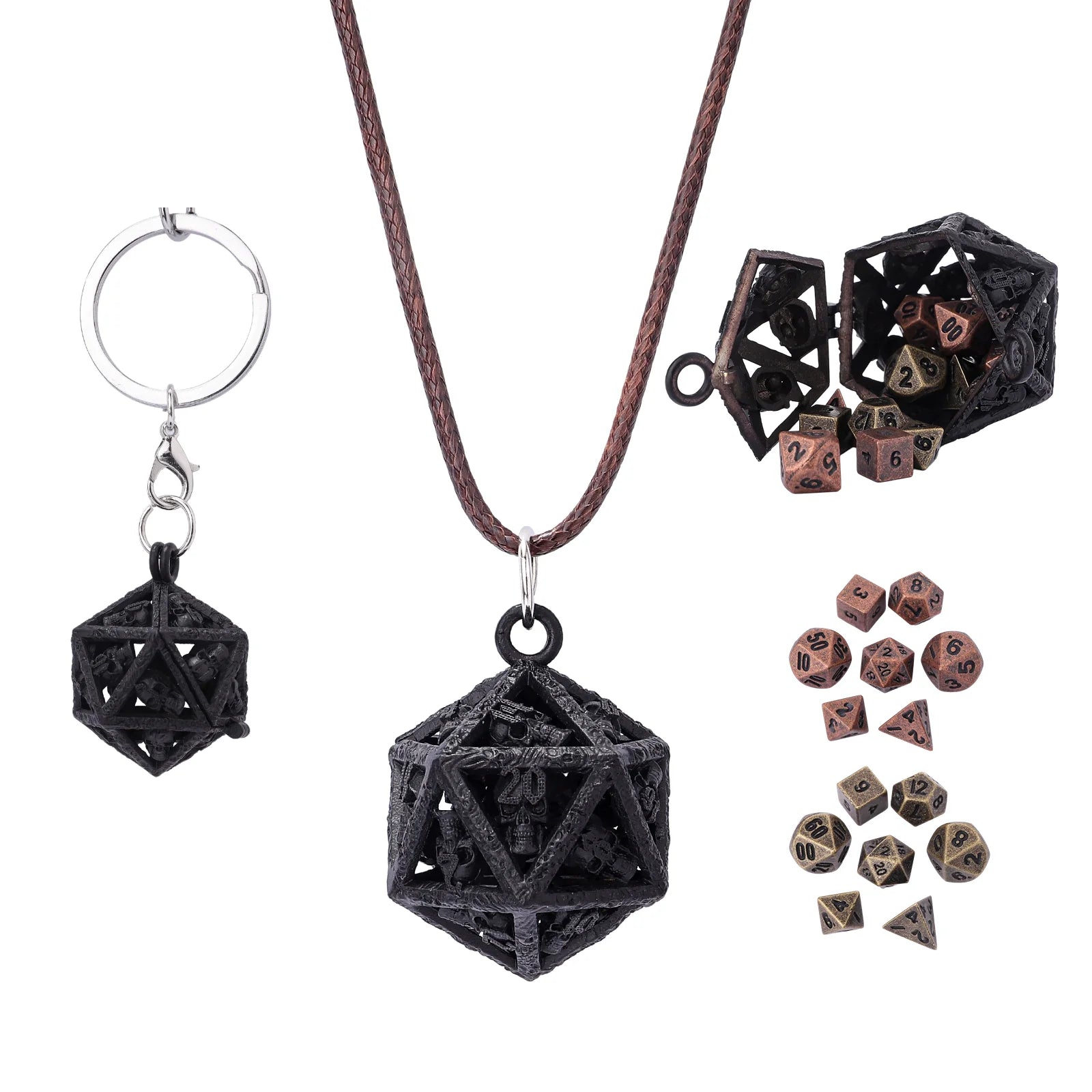 HYMGHO - Grimskull's D20 Locket Gift Set - Matte Black | Dragon's Lair Comics and Fantasy Houston TX