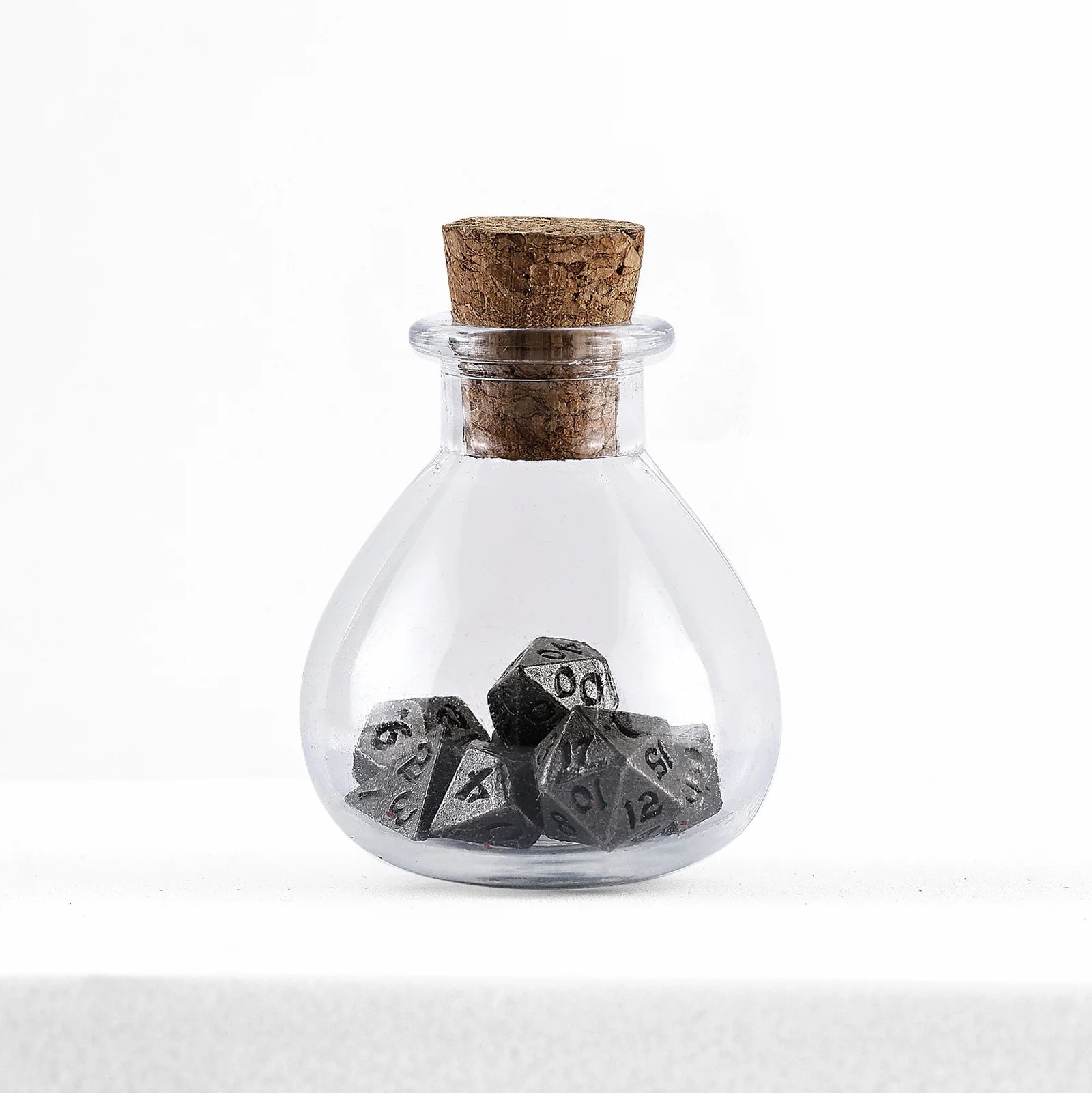 HYMGHO - Unseelie Mini Metal RPG Dice Set - Ancient Silver | Dragon's Lair Comics and Fantasy Houston TX