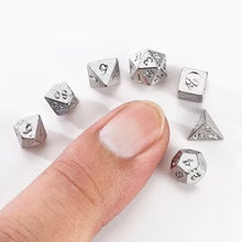 HYMGHO - Unseelie Mini Metal RPG Dice Set - Silver | Odin's Place