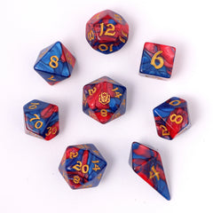 HYMGHO - Wyrmforged Rollers - Rounded Edge 8 Piece Polyhedral Dice sets | Dragon's Lair Comics and Fantasy Houston TX