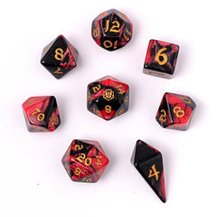HYMGHO - Wyrmforged Rollers - Rounded Edge 8 Piece Polyhedral Dice sets | Dragon's Lair Comics and Fantasy Houston TX