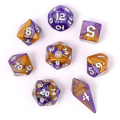 HYMGHO - Wyrmforged Rollers - Rounded Edge 8 Piece Polyhedral Dice sets | Dragon's Lair Comics and Fantasy Houston TX