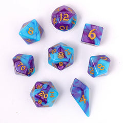 HYMGHO - Wyrmforged Rollers - Rounded Edge 8 Piece Polyhedral Dice sets | Dragon's Lair Comics and Fantasy Houston TX