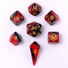 HYMGHO - Mini Polymer RPG Dice Set - Blood Pact | Odin's Place