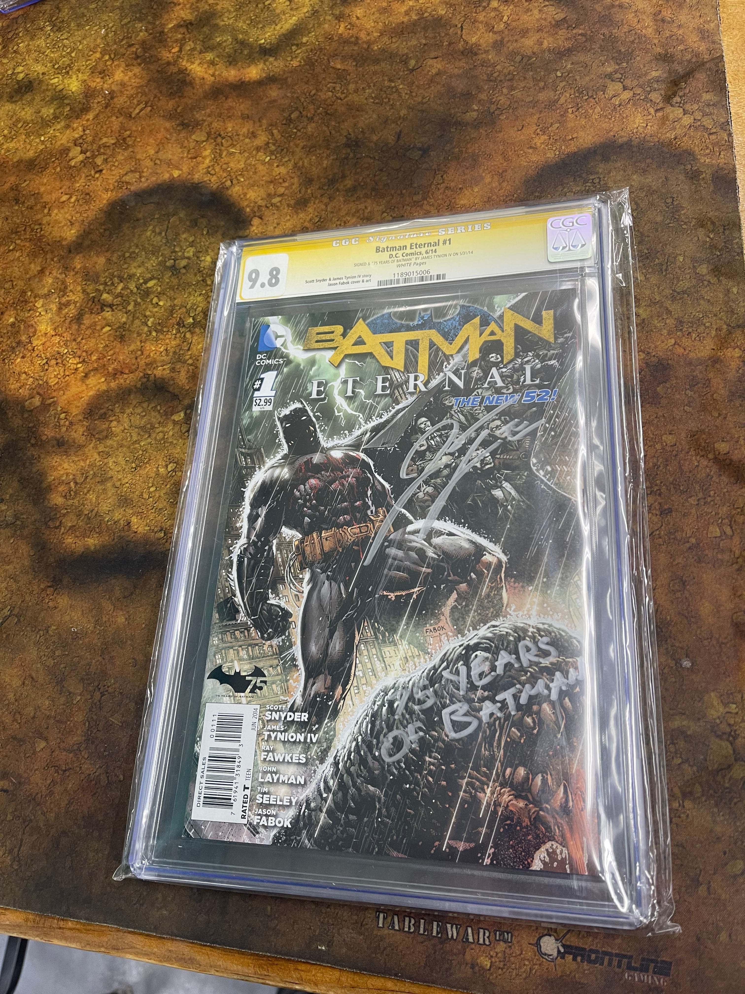 Batman Eternal #1 2014 CGC 9.8 Signed/Remarked | Dragon's Lair Comics and Fantasy Houston TX