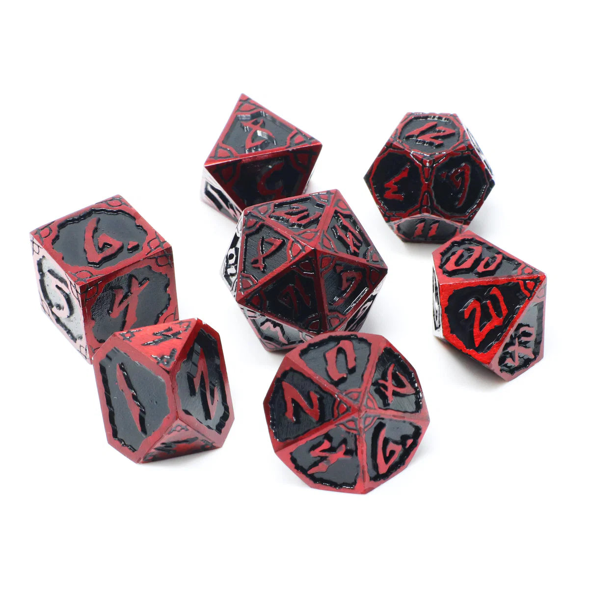 Die Hard Dice: Metal Dice: 7pc Poly Set: Hellforge Hexbreaker | Odin's Place