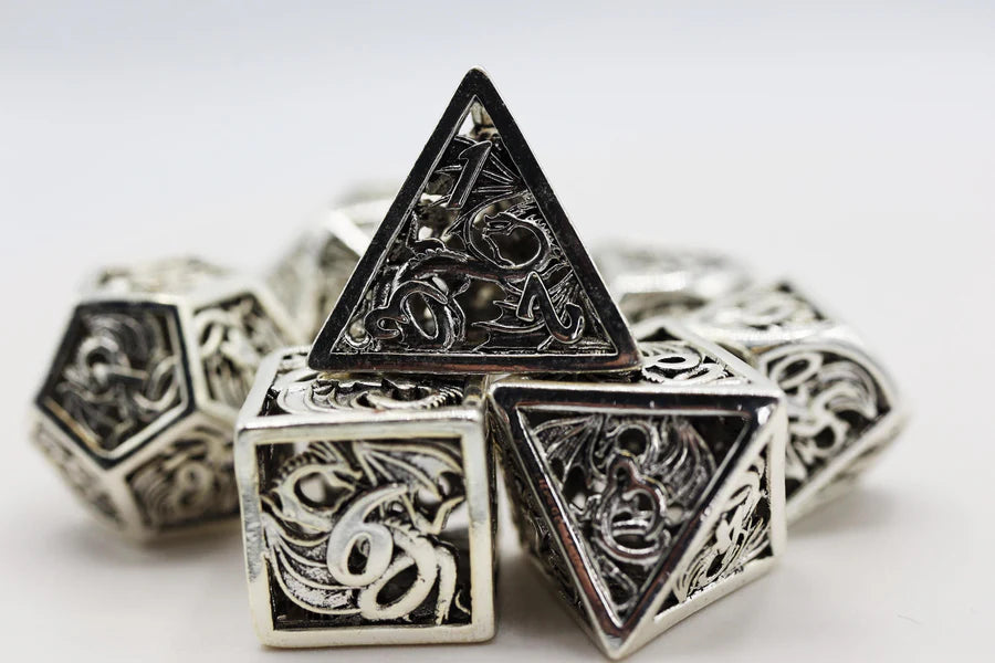 Foam Brain Dragon Essence: Mithril Hollow Metal RPG Dice Set | Dragon's Lair Comics and Fantasy Houston TX