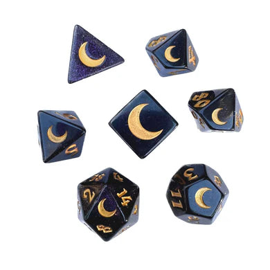 Black Oak Lunatalis Poly 7 Dice Set | Odin's Place