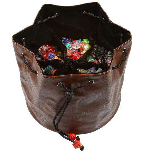 Forged Gaming Pouch of the Endless Hoard Dice Bag Brown with Black | Dragon's Lair Comics and Fantasy Houston TX