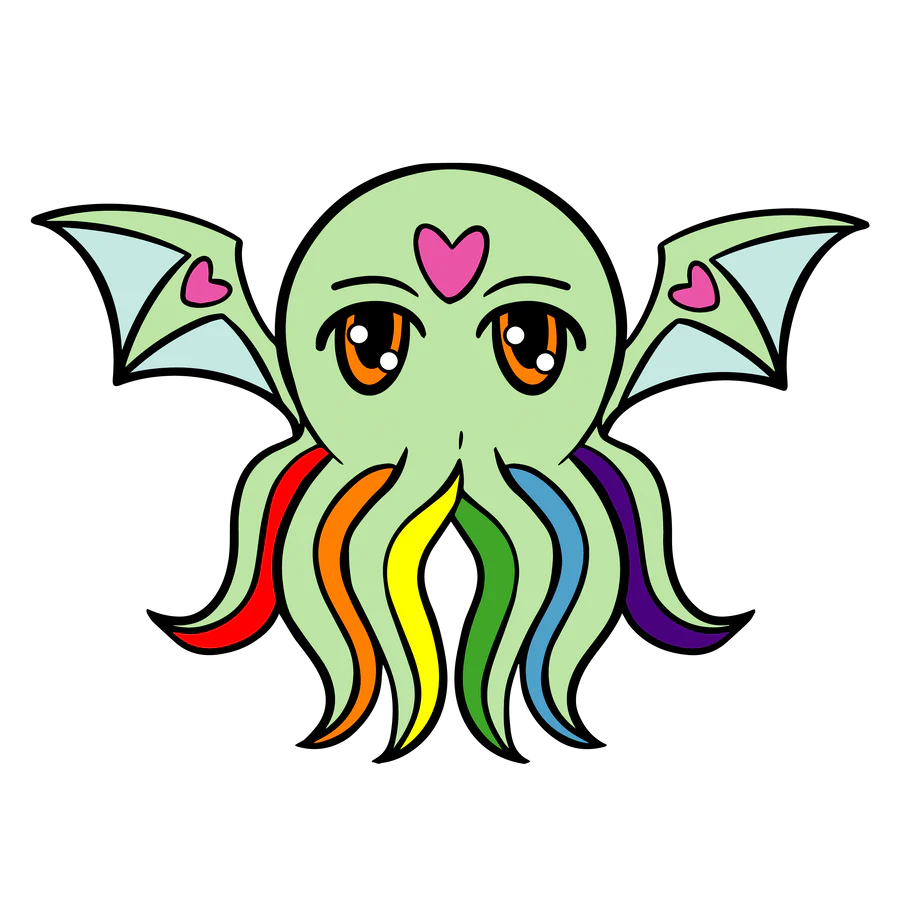 Foam Brain Pridethulhu Enamel Pin | Odin's Place