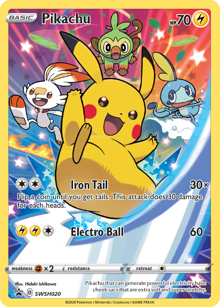 Pikachu (SWSH020) [Sword & Shield: Black Star Promos] | Odin's Place