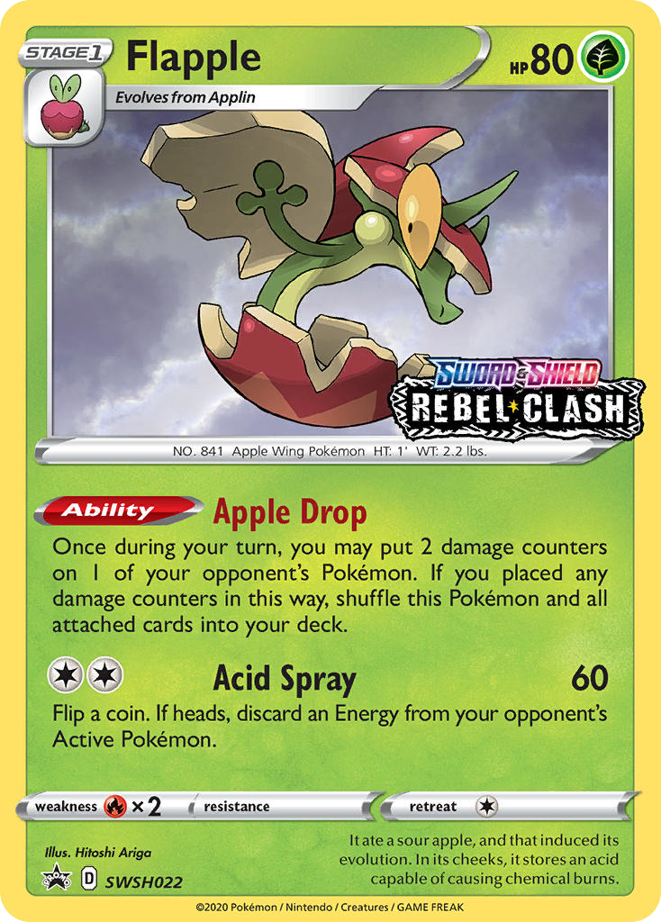 Flapple (SWSH022) (Prerelease Promo) [Sword & Shield: Black Star Promos] | Odin's Place