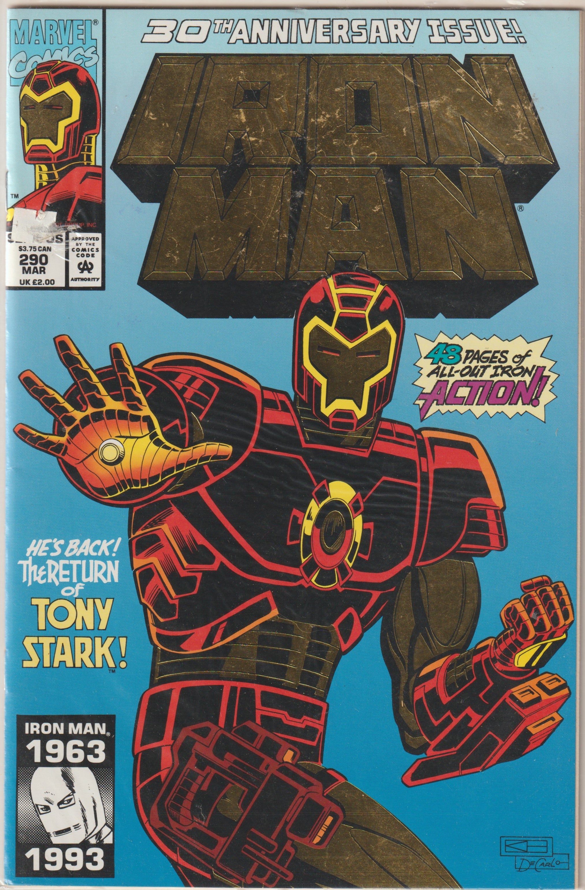 Iron Man #290 (1993) | Dragon's Lair Comics and Fantasy Houston TX